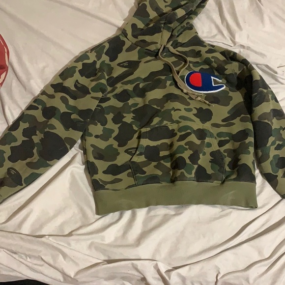 Champion X Bape Camo Hoodie Champion X Bape Hoodie